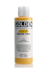 Golden Golden Fluid Acrylics, Diarylide Yellow 4oz Cylinder