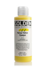 Golden Golden Fluid Acrylics, Hansa Yellow Opaque 4oz Cylinder