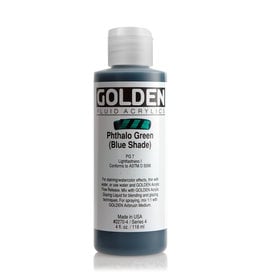 Golden Golden Fluid Acrylics, Phthalo Green (Blue Shade) 4oz Cylinder