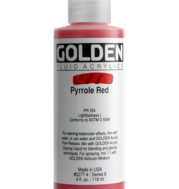 Golden Golden Fluid Pyrrole Red 4 oz cylinder