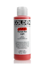 Golden Fluid Acrylics, Pyrrole Red Light 4oz  Cylinder