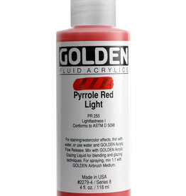 Golden Golden Fluid Pyrrole Red Lt. 4 oz cylinder