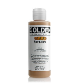 Golden Golden Fluid Raw Sienna 4 oz cylinder