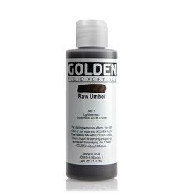 Golden Golden Fluid Acrylics, Raw Umber 4oz