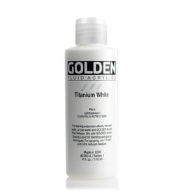 Golden Golden Fluid Acrylics, Titanium White 4oz Cylinder