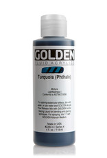 Golden Golden Fluid Acrylics, Turquois (Phthalo) 4oz Cylinder