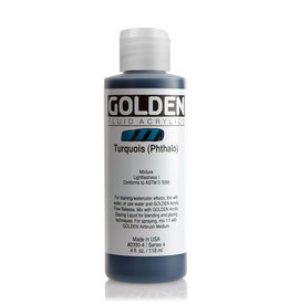 Golden Golden Fluid Acrylics, Turquois (Phthalo) 4oz Cylinder