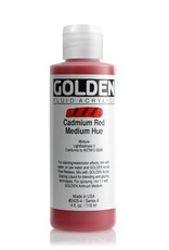 Golden Golden Fluid Acrylics, Cadmium Red Medium Hue 4oz Cylinder