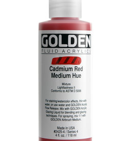 Golden Golden Fluid Cadmium Red Medium Hue 4 oz cylinder