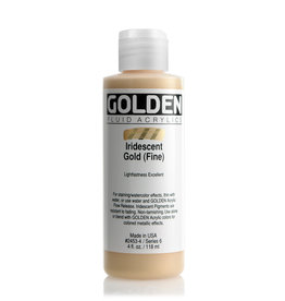 Golden Golden Fluid Acrylics, Iridescent Gold (Fine) 4oz Cylinder