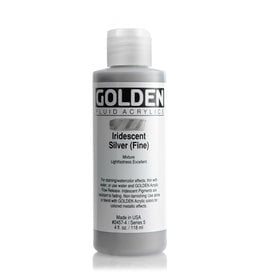 Golden Golden Fluid Acrylics, Iridescent Silver (Fine) 4oz