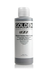 Golden Golden Fluid Acrylics, Iridescent Stainless Steel (Coarse) 4oz Cylinder