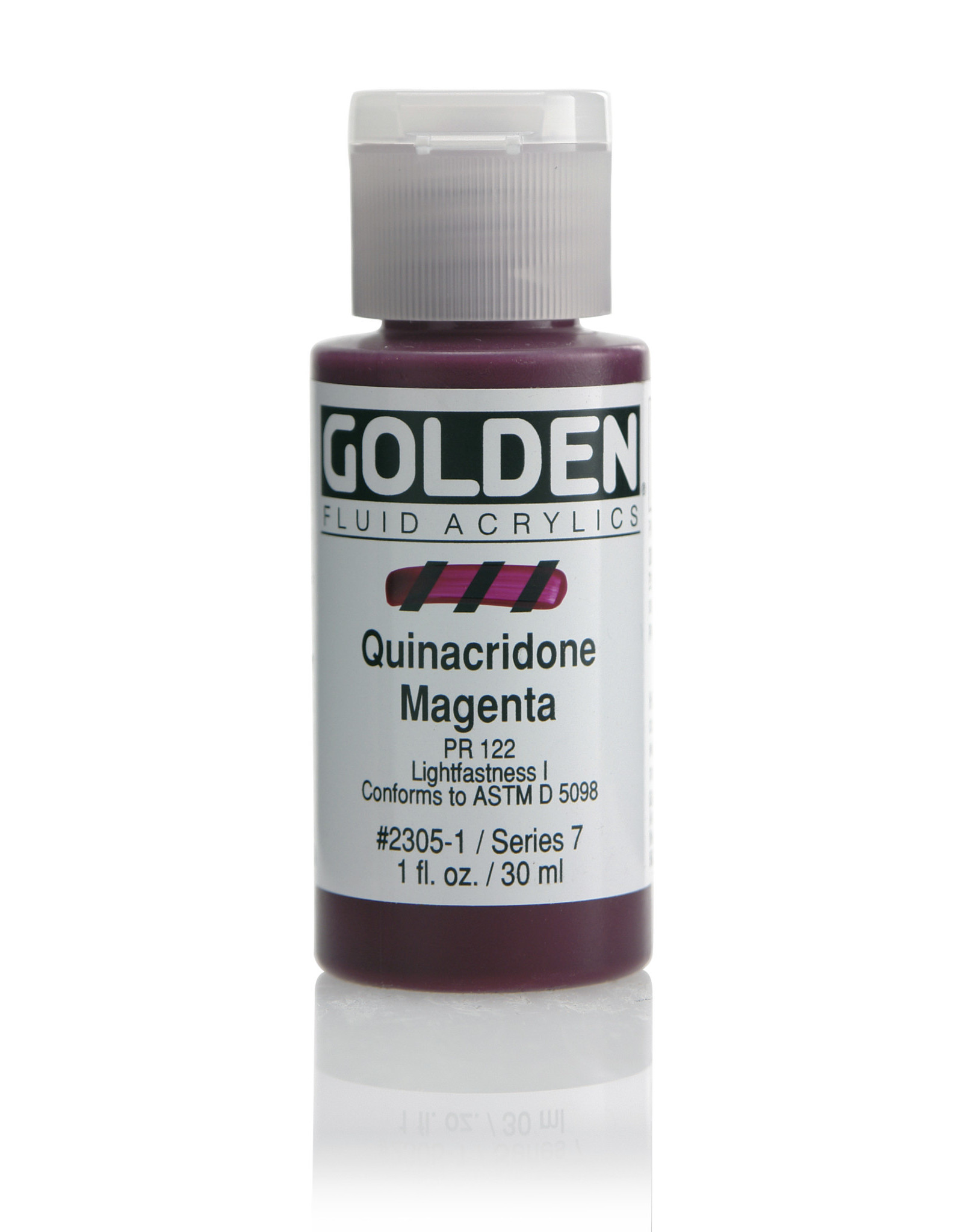 Golden Golden Fluid Acrylics, Quinacridone Magenta 1oz Cylinder