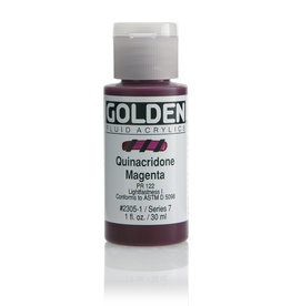 Golden Golden Fluid Acrylics, Quinacridone Magenta 1oz Cylinder