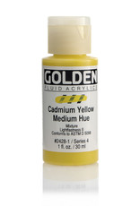 Golden Golden Fluid Acrylics, Cadmium Yellow Medium Hue 1oz Cylinder