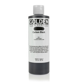 Golden Golden Fluid Acrylics, Carbon Black 8oz Cylinder