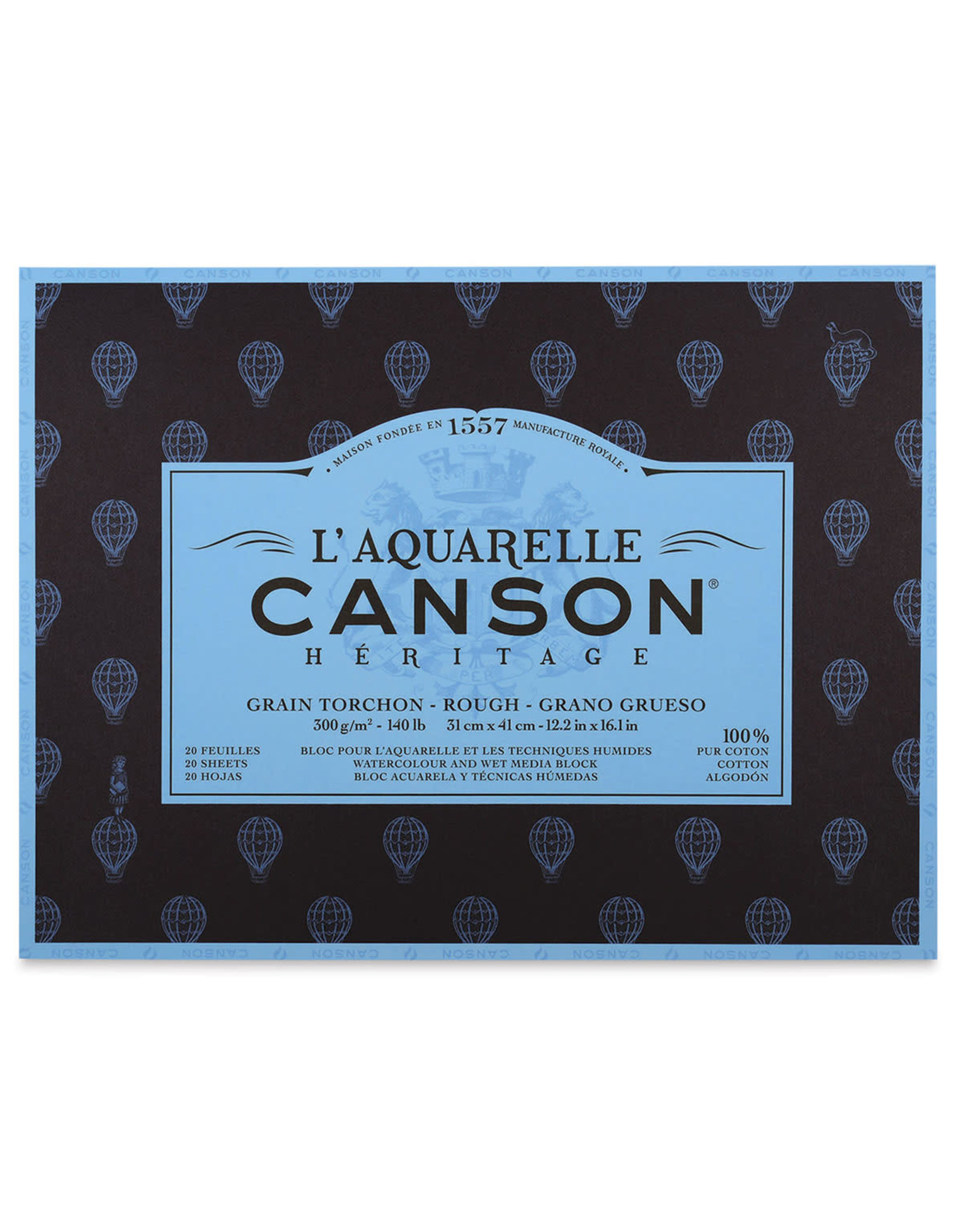 Canson Canson Heritage Aquarelle Rough-Press Block, 12” x 16”