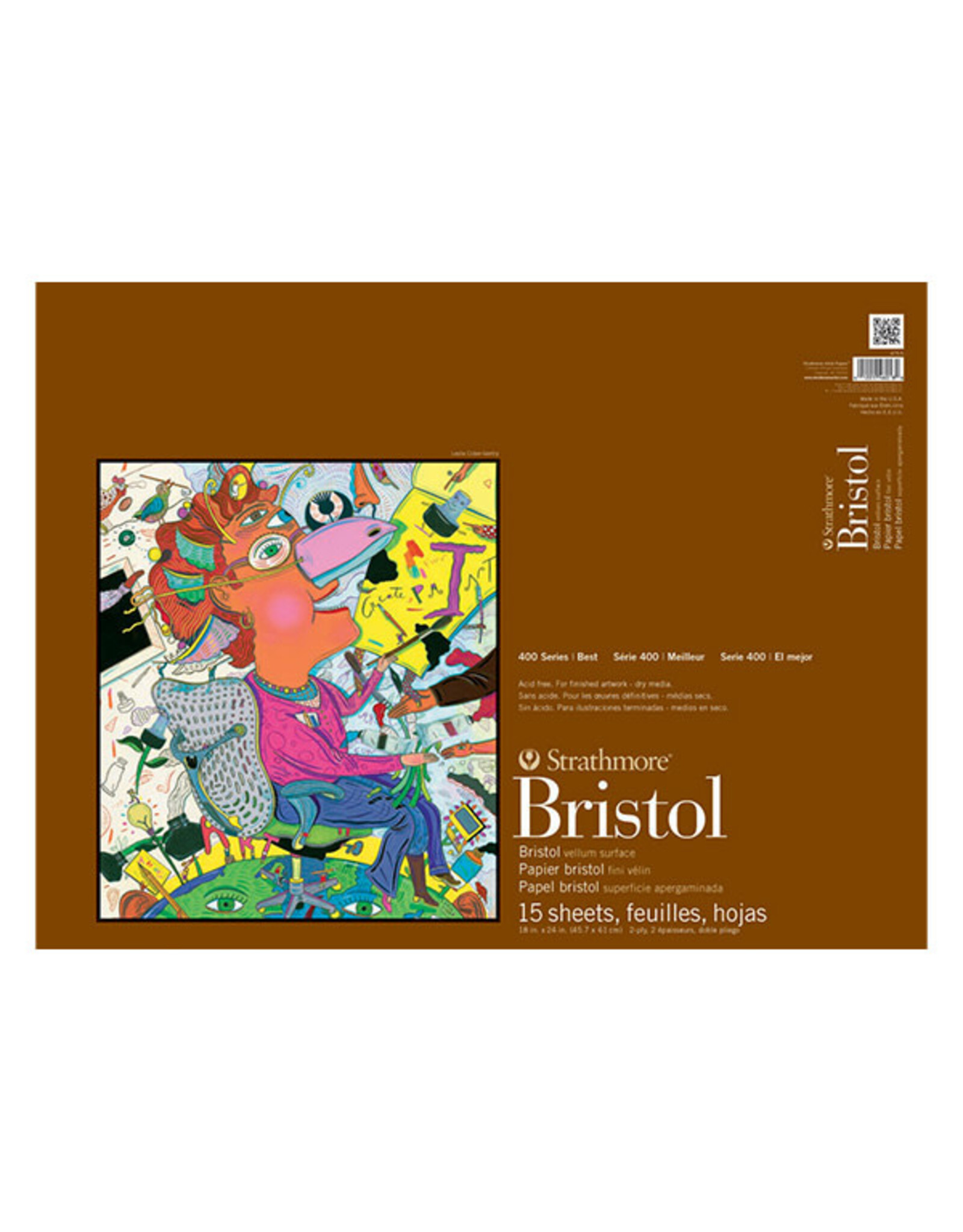 Strathmore Strathmore 400 Series Bristol Pad, Vellum, 18" x 24"