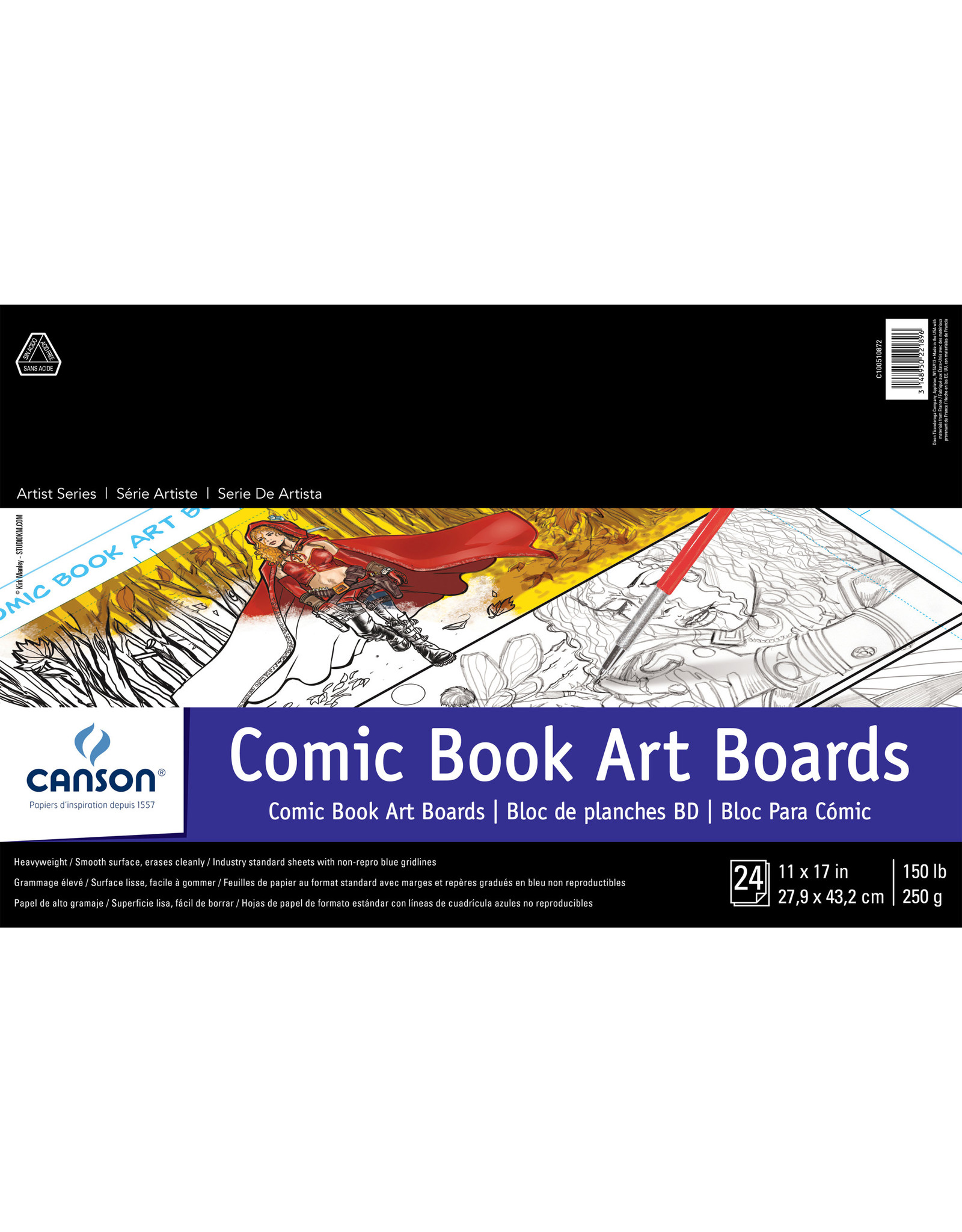 Canson Canson Artist Series Comic Book Art Boards, 11" x 17", 24 Sheets