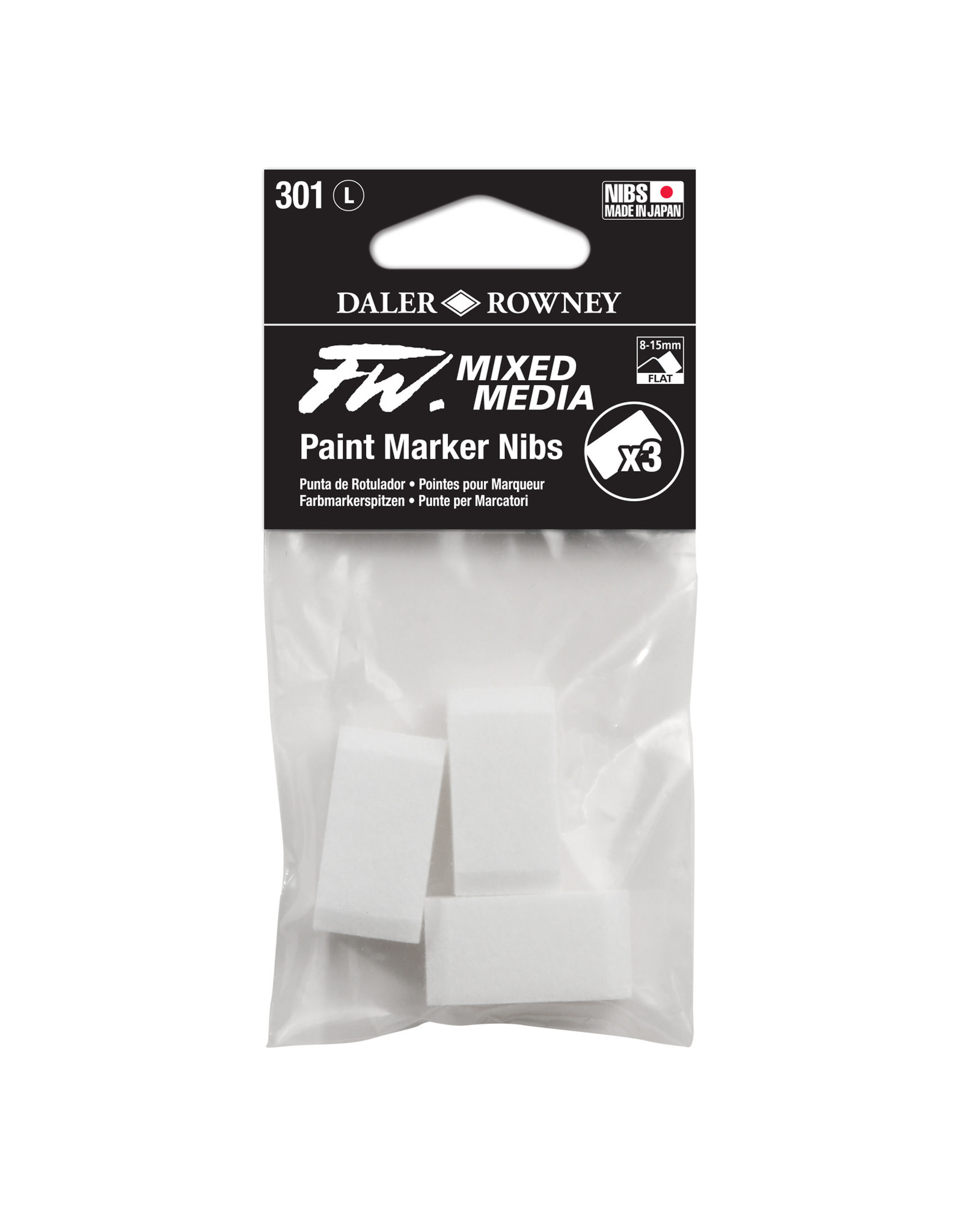 Daler-Rowney Daler-Rowney FW Paint Marker Nib Set of 3, 8-15mm, Flat