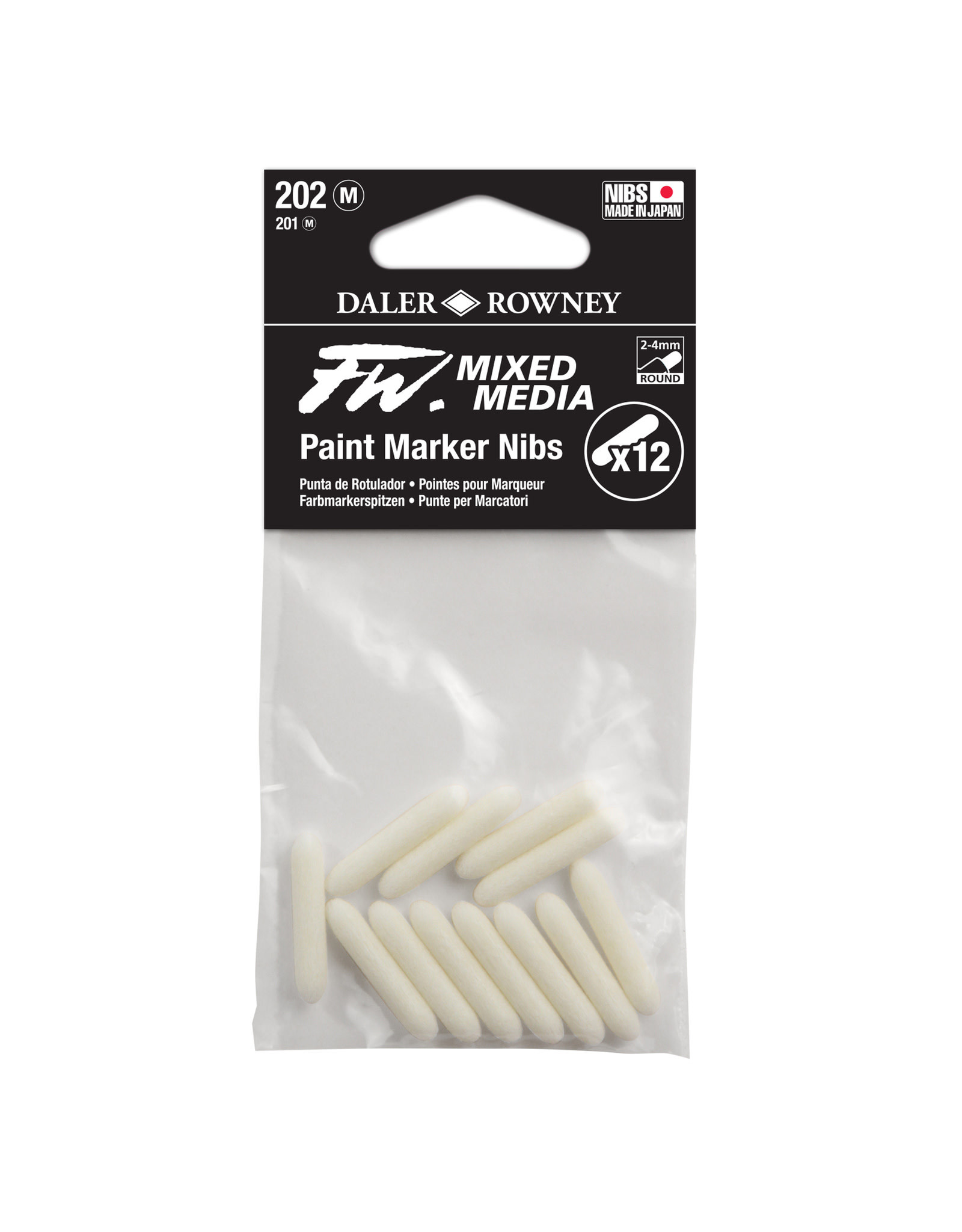 Daler-Rowney Daler-Rowney FW Paint Marker Nib Set of 12, 2-4mm, Round