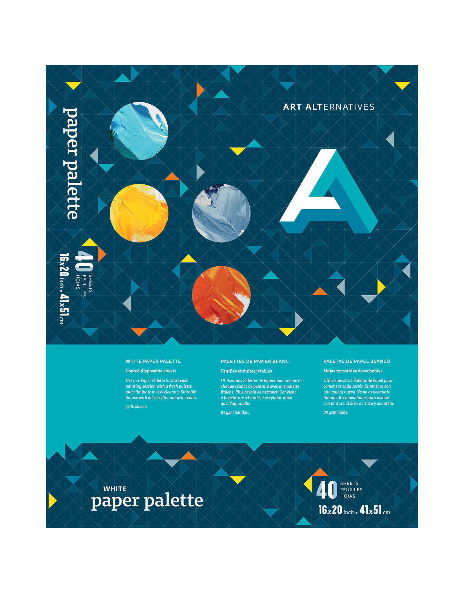 CLEARANCE Art Alternatives Paper Palette Pad 16” x 20”, 40 Sheet
