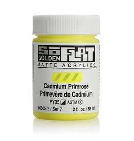 Golden Golden SoFlat Acrylic Paint, Cadmium Primrose 2oz
