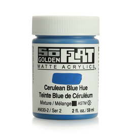 Golden Golden SoFlat Acrylic Paint, Cerulean Blue Hue 2oz