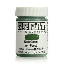 Golden Golden SoFlat Acrylic Paint, Dark Green 2oz