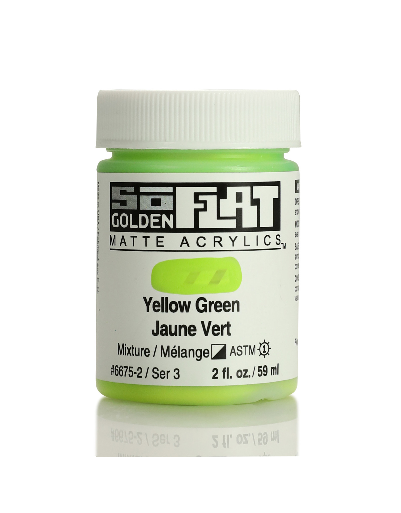 Golden Golden SoFlat Acrylic Paint, Yellow Green 2oz