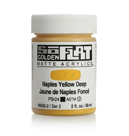 Golden Golden SoFlat Acrylic Paint, Naples Yellow Deep 2oz