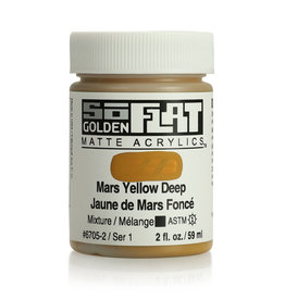 Golden Golden SoFlat Acrylic Paint, Mars Yellow Deep 2oz