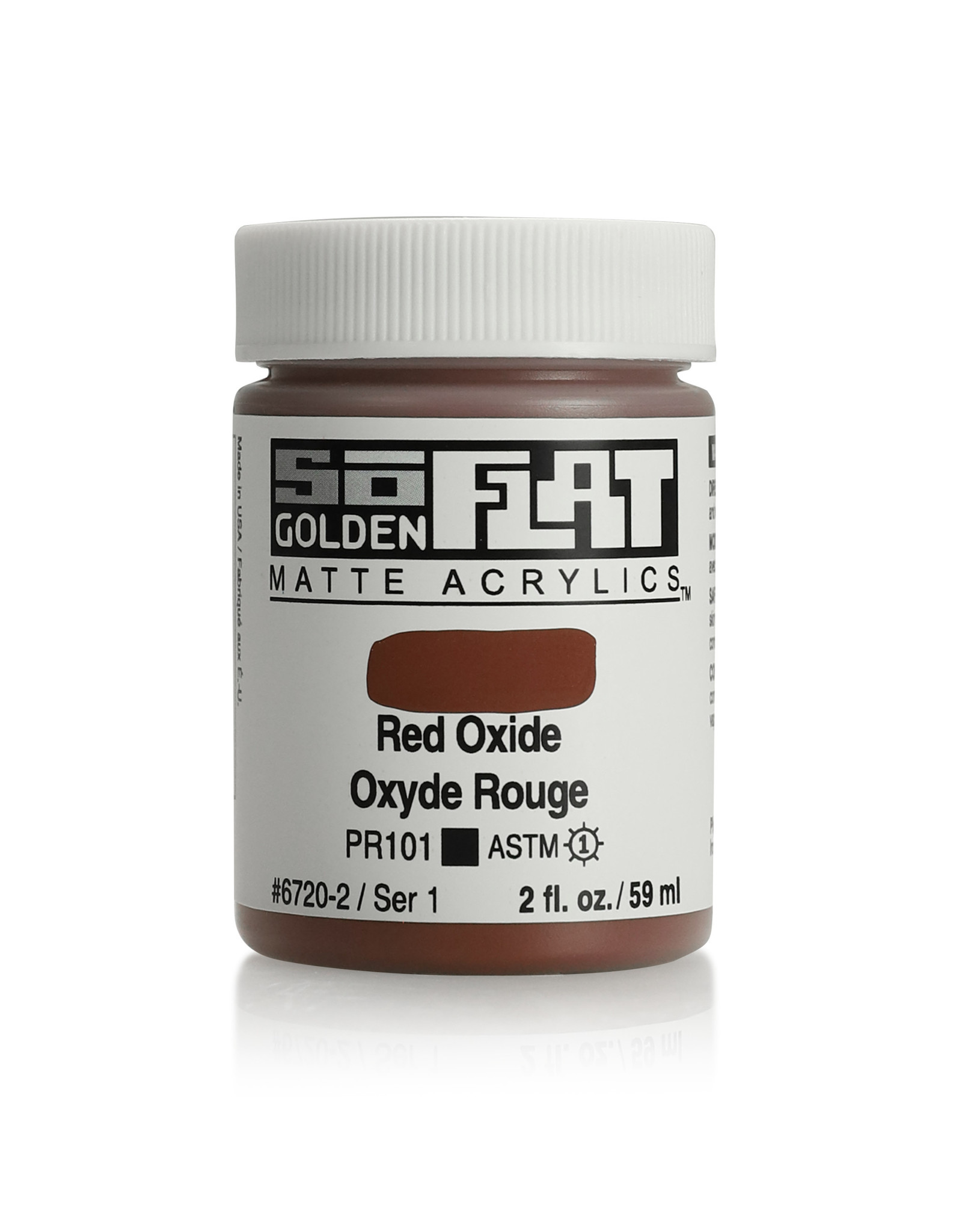 Golden Golden SoFlat Acrylic Paint, Red Oxide 2oz