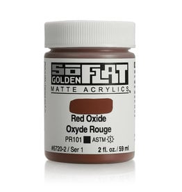 Golden Golden SoFlat Acrylic Paint, Red Oxide 2oz