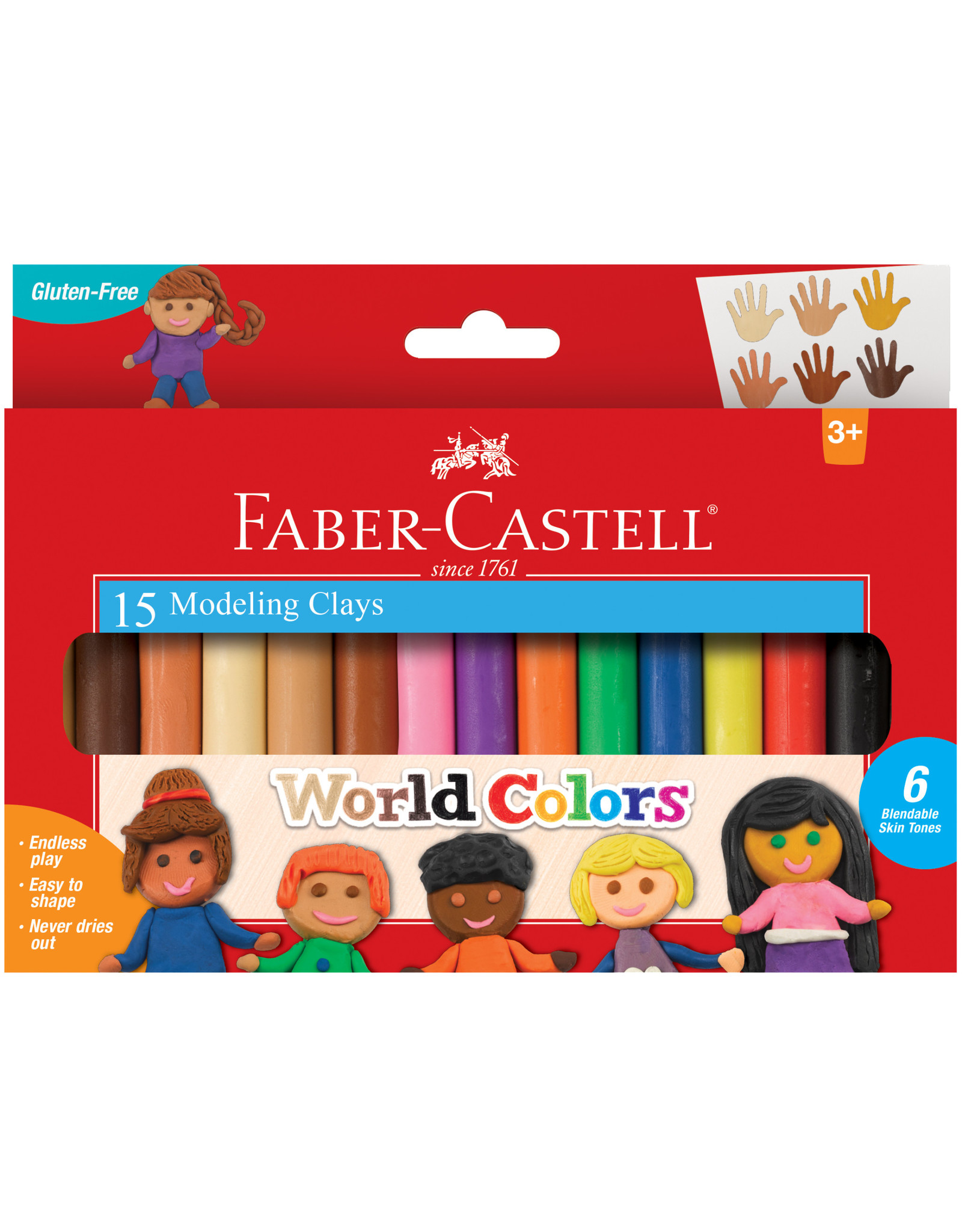 FABER-CASTELL Faber-Castell World Colors Modeling Clay, Set of 15