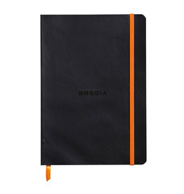 Rhodia Rhodia Rhodiarama SoftCover Notebook, 80 Lined Sheets, 6 x 8 1/4, Black Cover