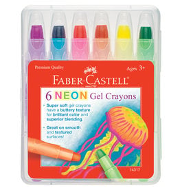 FABER-CASTELL Faber-Castell Neon Gel Crayons, Set of 6