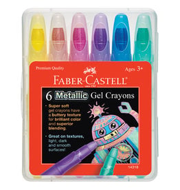 FABER-CASTELL Faber-Castell Metallic Gel Crayons, Set of 6