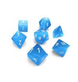 Chessex Frosted™ Polyhedral Blue/white 7-Die Set