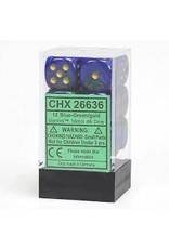 Chessex Gemini® 16mm d6 Blue-Green/gold Dice Block™ (12 dice)