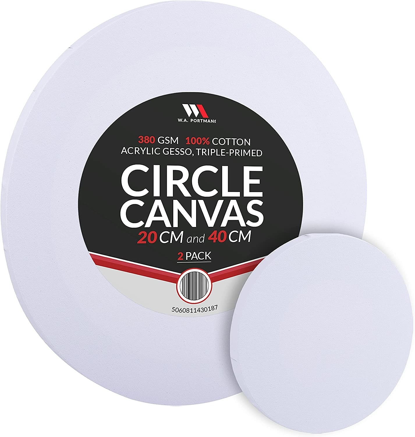 WA Portman 2pk Circle Canvas - The Art Store/Commercial Art Supply