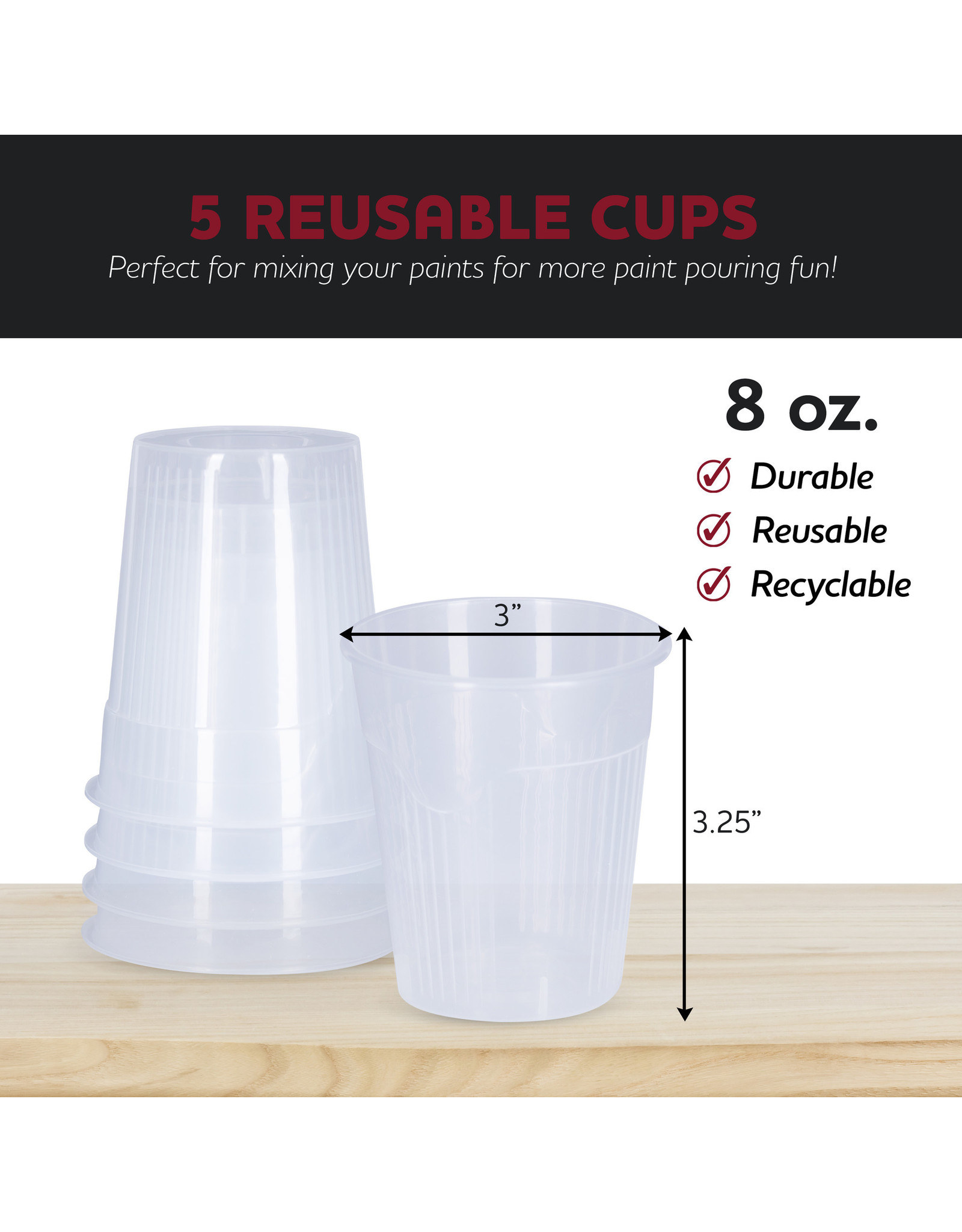 W.A. Portman WA Portman Pour Painting Supplies – 19-pc All-in-One Pouring Paint Kit for Acrylic Pour, Resin Art & Epoxy Craft Projects