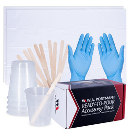 W.A. Portman WA Portman Pour Painting Supplies – 19-pc All-in-One Pouring Paint Kit for Acrylic Pour, Resin Art & Epoxy Craft Projects