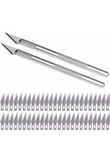 W.A. Portman WA Portman Hobby Knife Set - 2pc High-Grade Craft Knife Set with #11 50pc Extra Premium Steel Hobby Blades W.A. Portman WA Portman Hobby Knife Set - 2pc High-Grade Craft Knife Set with #11 50pc Extra Premium Steel Hobby Blades