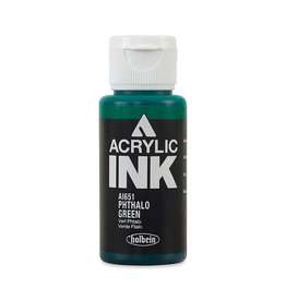 CLEARANCE Holbein Acrylic Ink, Phthalo Green, 30ml