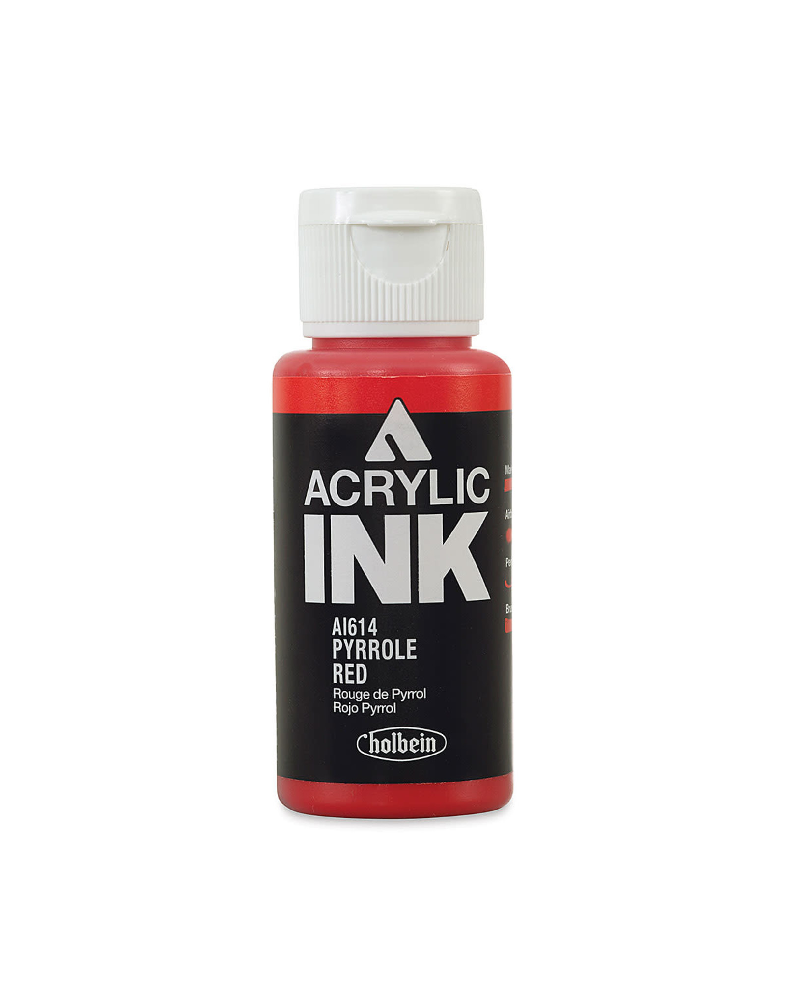 CLEARANCE Holbein Acrylic Ink, Pyrrole Red, 30ml