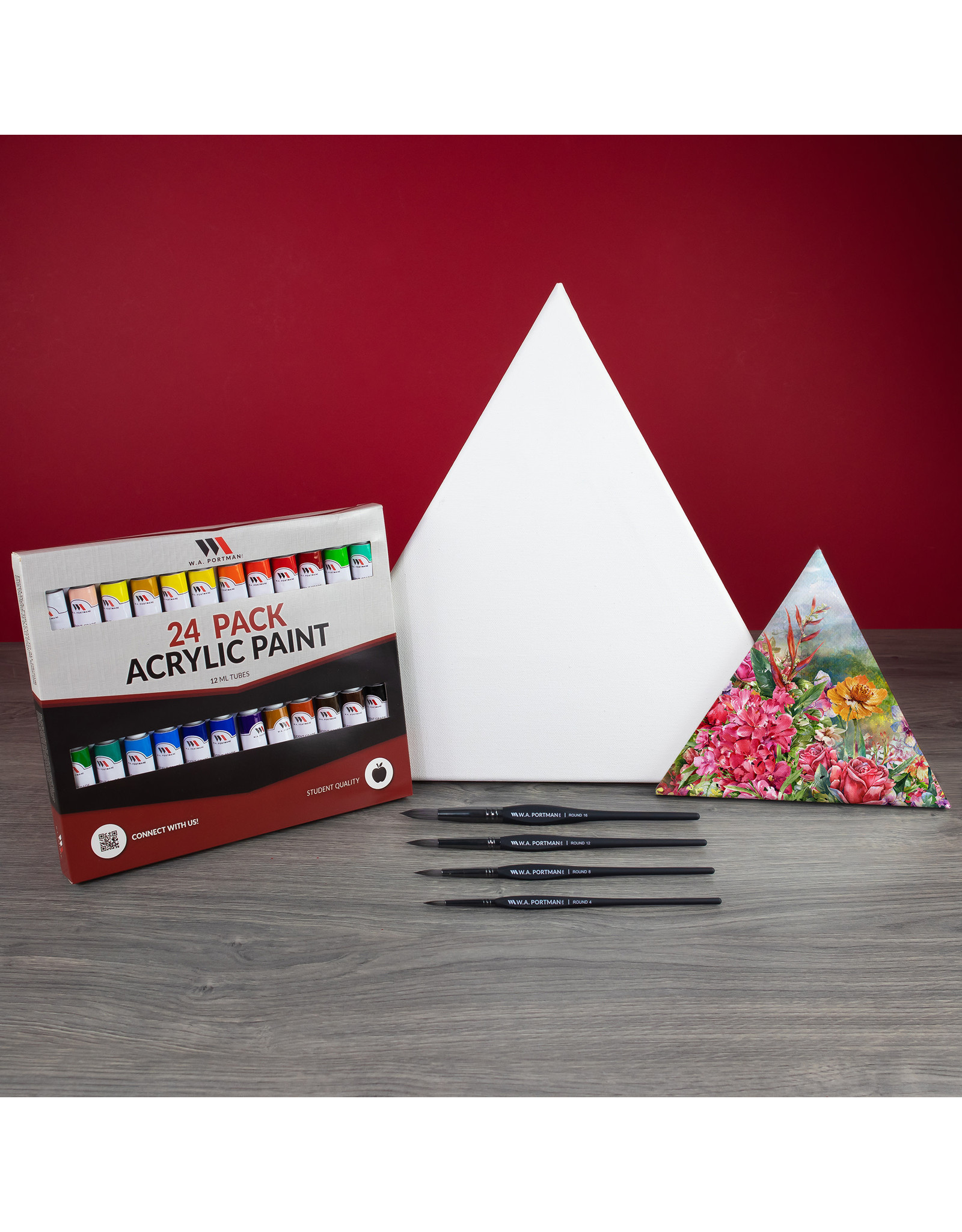 WA Portman Circle Canvas Painting Kit - Acrylic Paint and Canvas Set