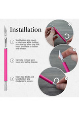 W.A. Portman WA Portman 2-Piece Pink Craft Knife Set – Hobby Knife Set with Comfort Grip & 100 #11 Craft Blades W.A. Portman WA Portman 2-Piece Pink Craft Knife Set – Hobby Knife Set with Comfort Grip & 100 #11 Craft Blades