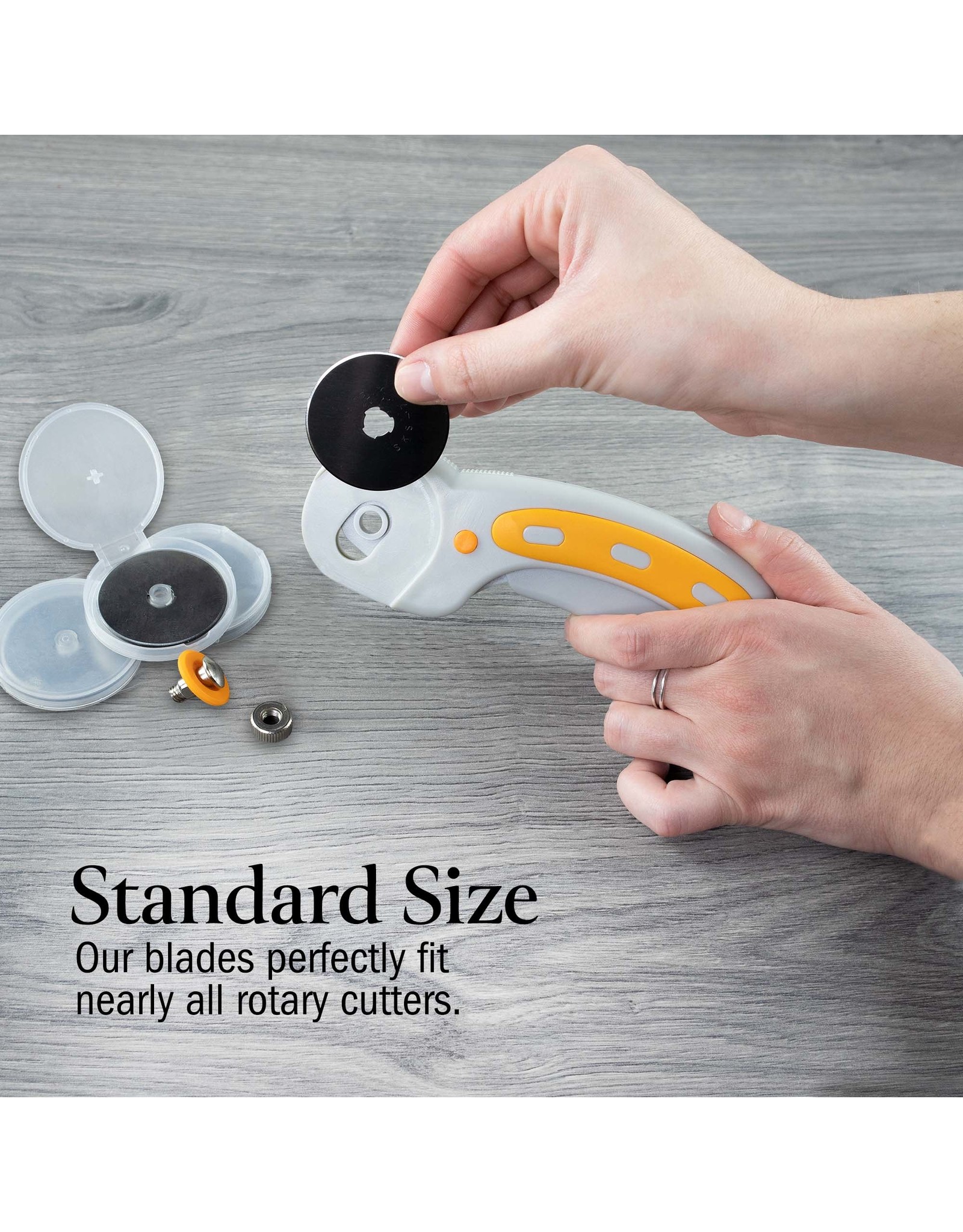 W.A. Portman WA Portman 15pc Rotary Cutter Blades 45mm – SKS-7 Steel Rotary Blades 45mm Refill for Fabric Cutting, Quilting and Sewing