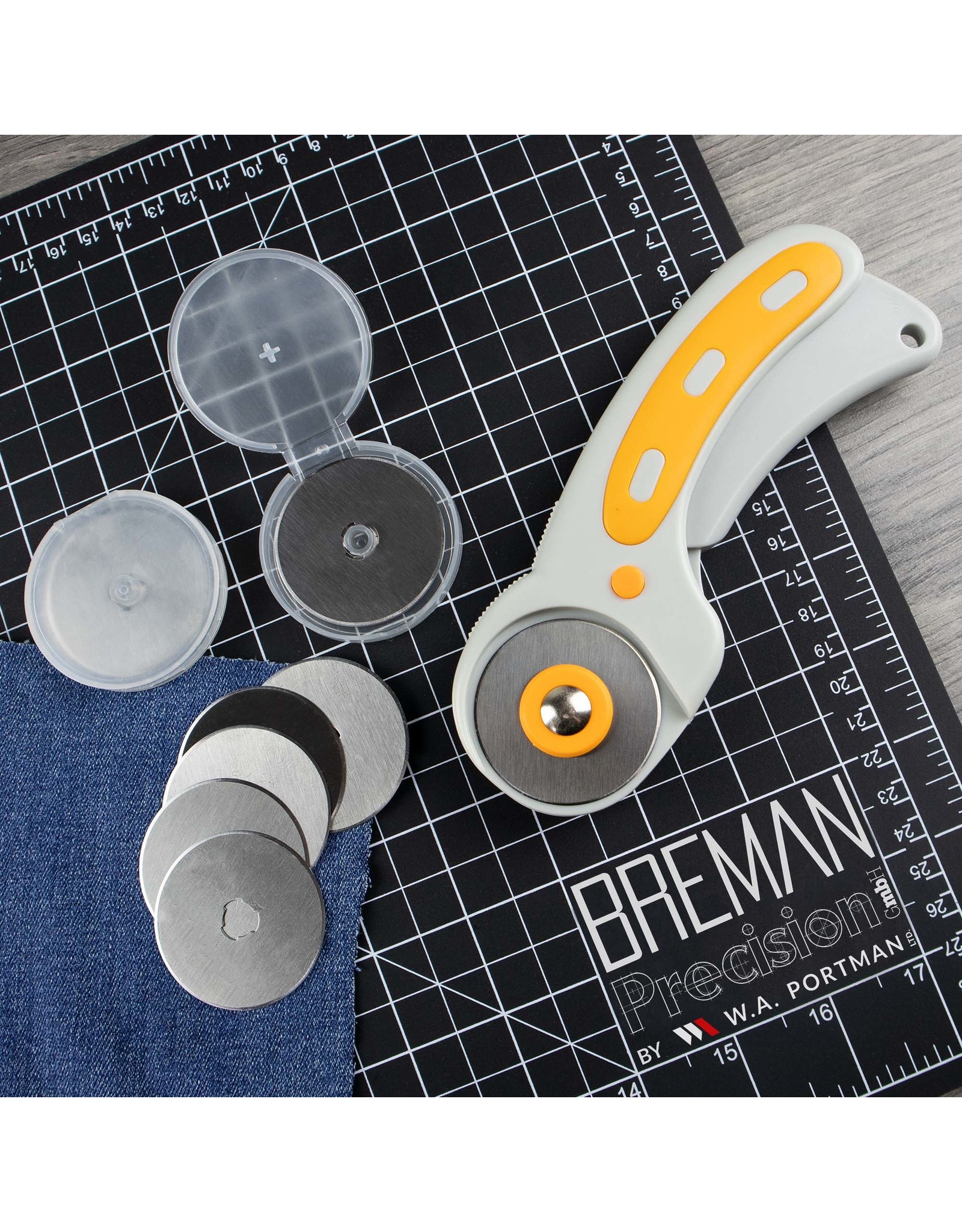 W.A. Portman WA Portman 15pc Rotary Cutter Blades 45mm – SKS-7 Steel Rotary Blades 45mm Refill for Fabric Cutting, Quilting and Sewing